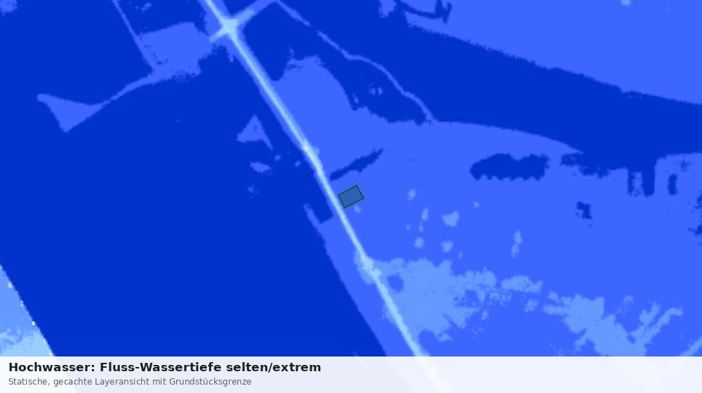 Statische Kartenansicht: Hochwasser: Fluss-Wassertiefe selten/extrem