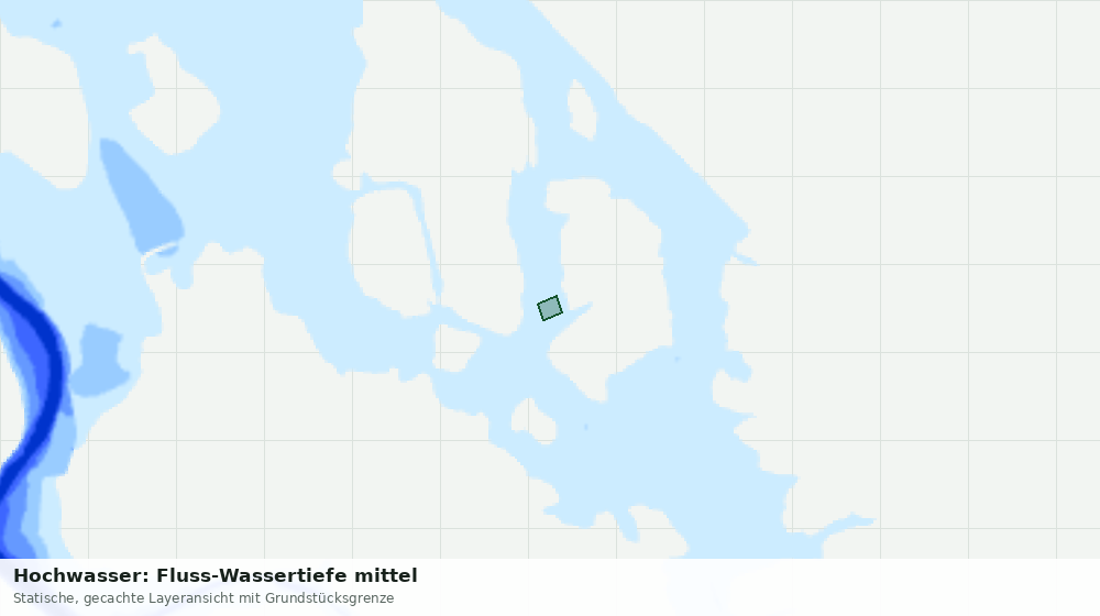 Statische Kartenansicht: Hochwasser: Fluss-Wassertiefe mittel