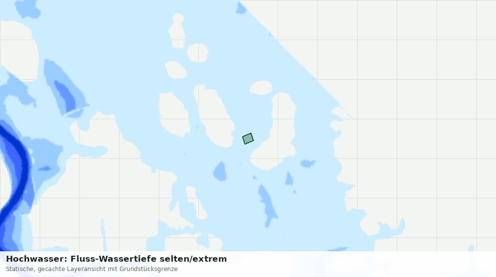 Statische Kartenansicht: Hochwasser: Fluss-Wassertiefe selten/extrem