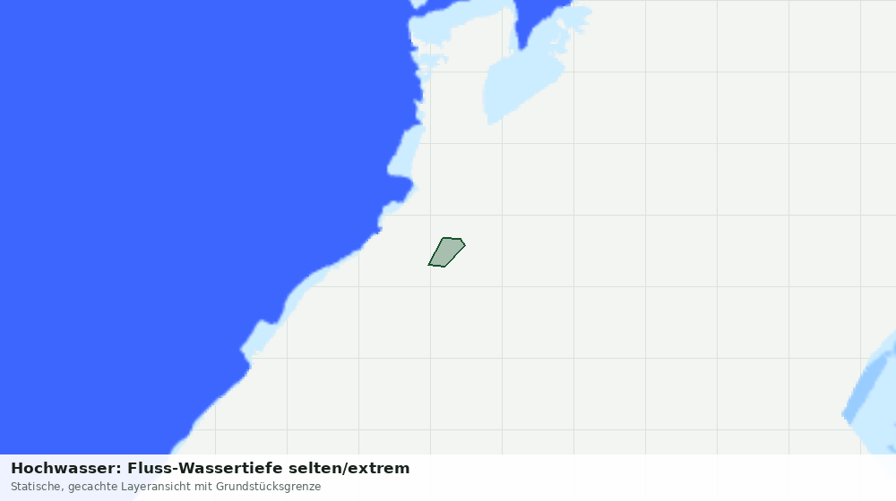 Statische Kartenansicht: Hochwasser: Fluss-Wassertiefe selten/extrem