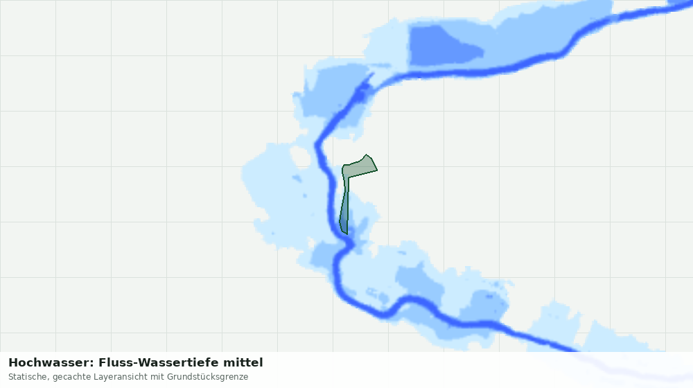 Statische Kartenansicht: Hochwasser: Fluss-Wassertiefe mittel