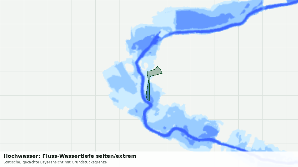 Statische Kartenansicht: Hochwasser: Fluss-Wassertiefe selten/extrem