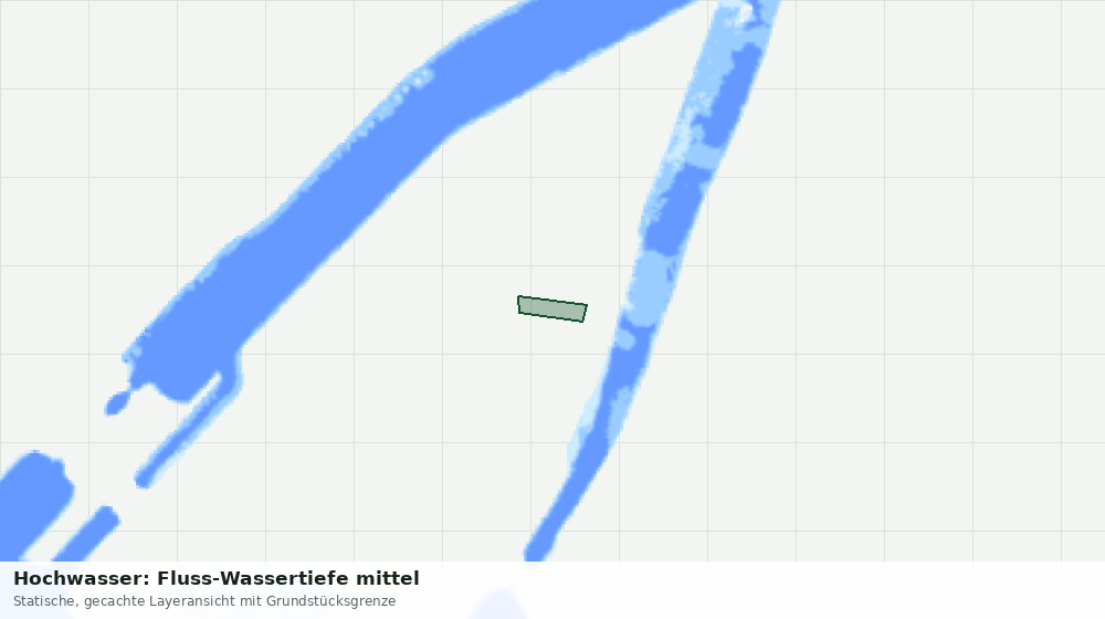 Statische Kartenansicht: Hochwasser: Fluss-Wassertiefe mittel