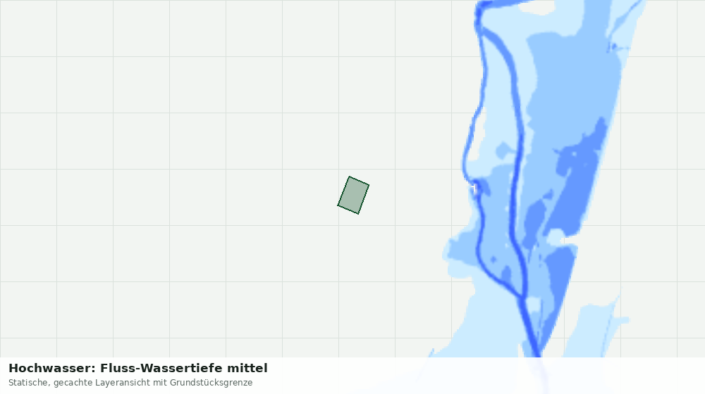 Statische Kartenansicht: Hochwasser: Fluss-Wassertiefe mittel