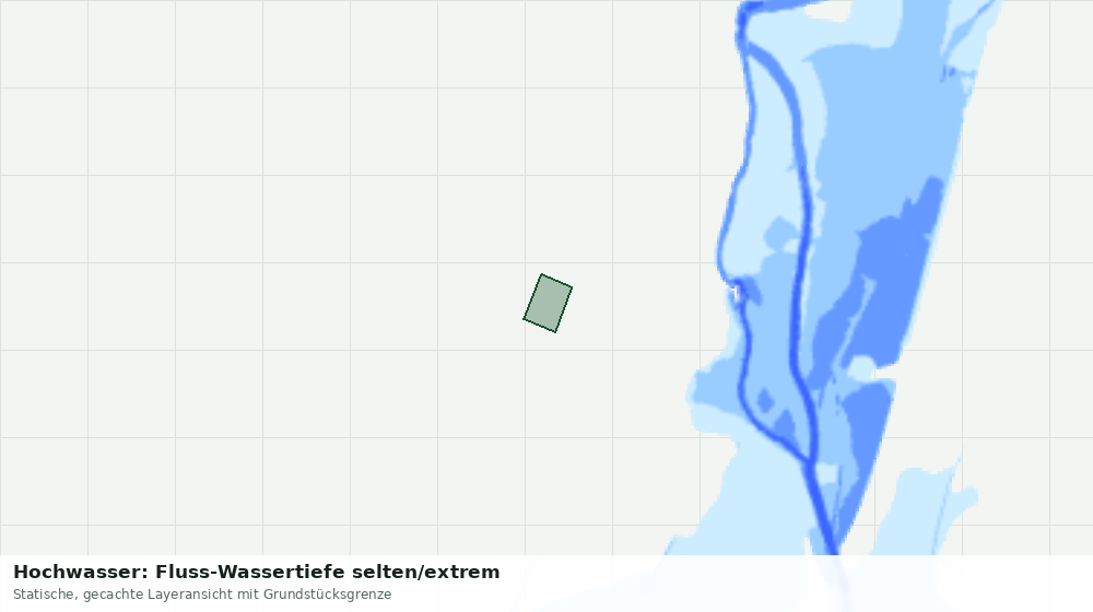 Statische Kartenansicht: Hochwasser: Fluss-Wassertiefe selten/extrem