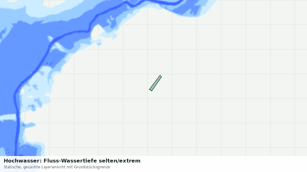 Statische Kartenansicht: Hochwasser: Fluss-Wassertiefe selten/extrem