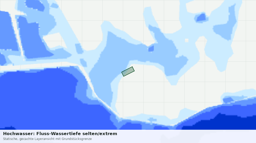 Statische Kartenansicht: Hochwasser: Fluss-Wassertiefe selten/extrem