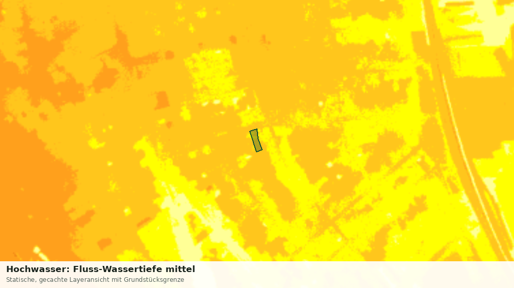 Statische Kartenansicht: Hochwasser: Fluss-Wassertiefe mittel