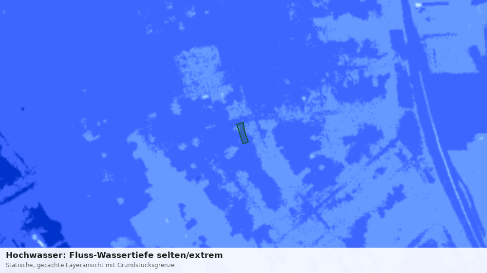 Statische Kartenansicht: Hochwasser: Fluss-Wassertiefe selten/extrem
