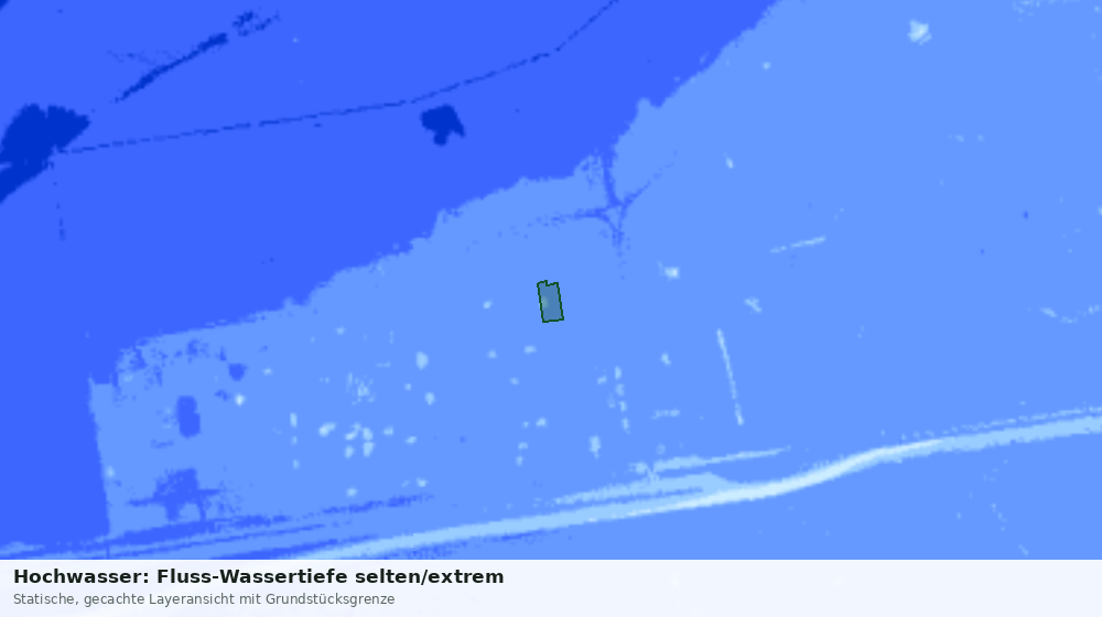 Statische Kartenansicht: Hochwasser: Fluss-Wassertiefe selten/extrem