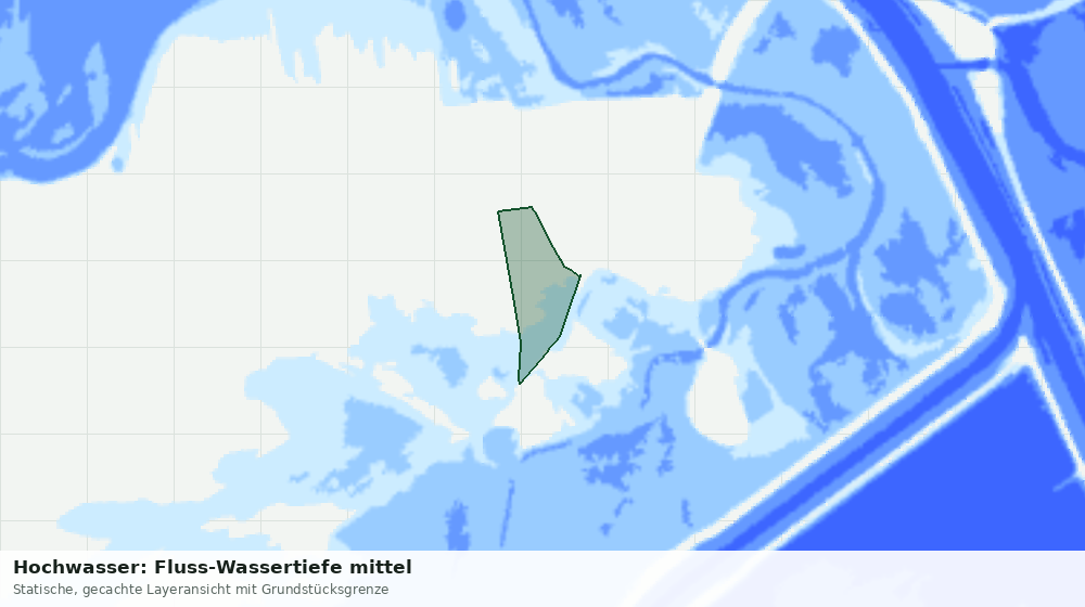 Statische Kartenansicht: Hochwasser: Fluss-Wassertiefe mittel