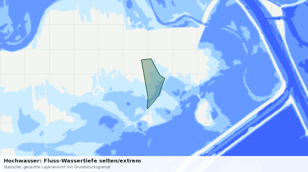 Statische Kartenansicht: Hochwasser: Fluss-Wassertiefe selten/extrem