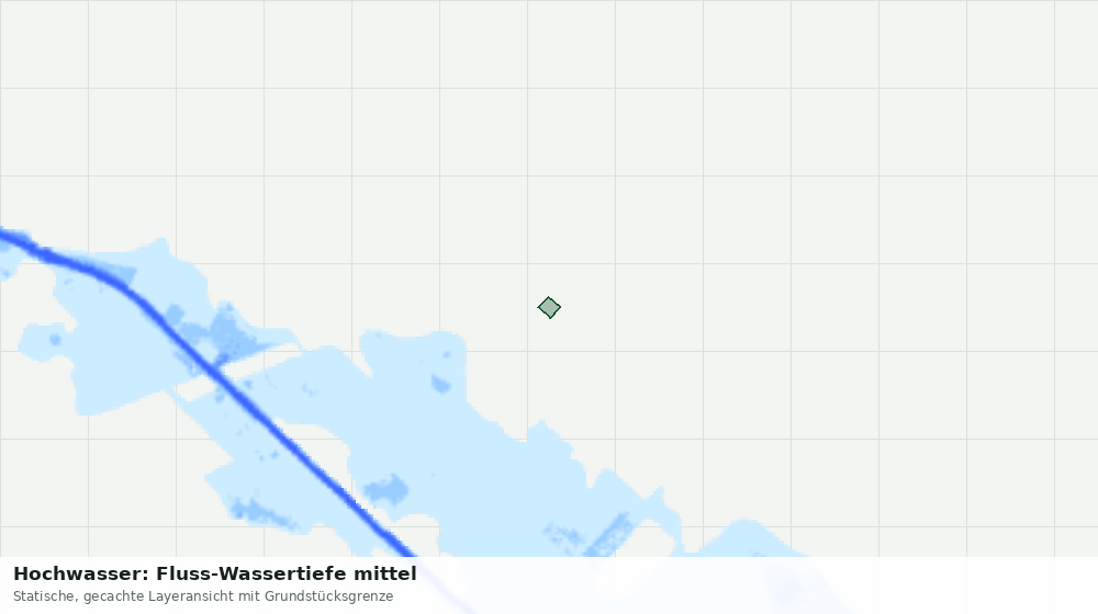 Statische Kartenansicht: Hochwasser: Fluss-Wassertiefe mittel