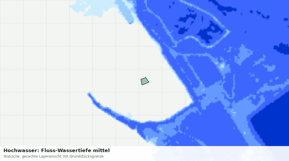 Statische Kartenansicht: Hochwasser: Fluss-Wassertiefe mittel