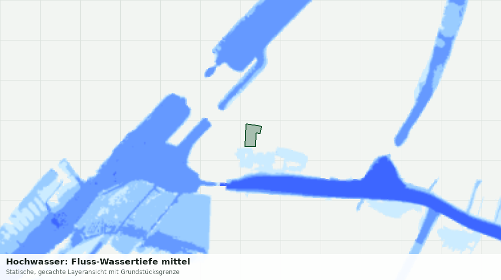 Statische Kartenansicht: Hochwasser: Fluss-Wassertiefe mittel