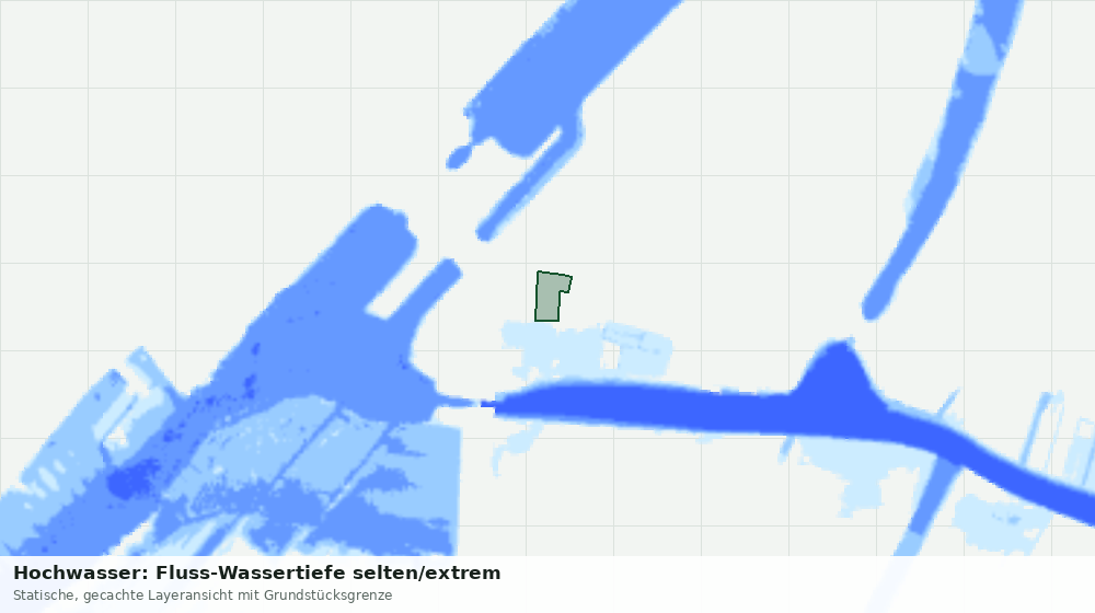 Statische Kartenansicht: Hochwasser: Fluss-Wassertiefe selten/extrem