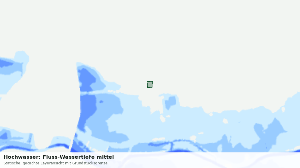 Statische Kartenansicht: Hochwasser: Fluss-Wassertiefe mittel