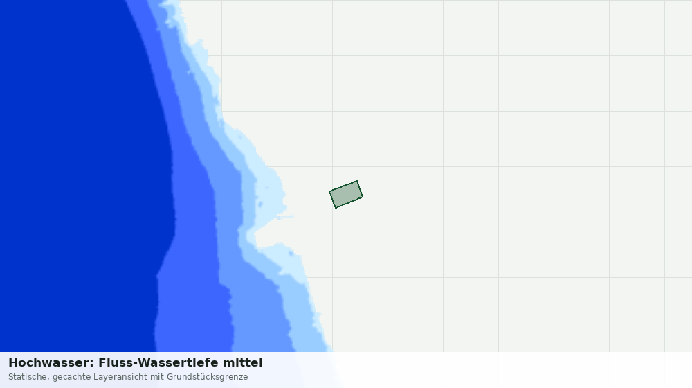 Statische Kartenansicht: Hochwasser: Fluss-Wassertiefe mittel