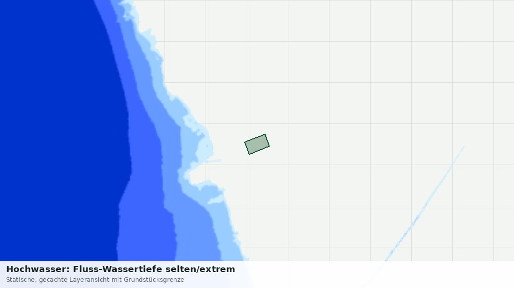 Statische Kartenansicht: Hochwasser: Fluss-Wassertiefe selten/extrem