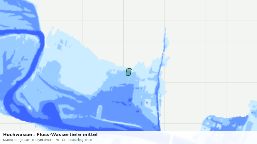 Statische Kartenansicht: Hochwasser: Fluss-Wassertiefe mittel