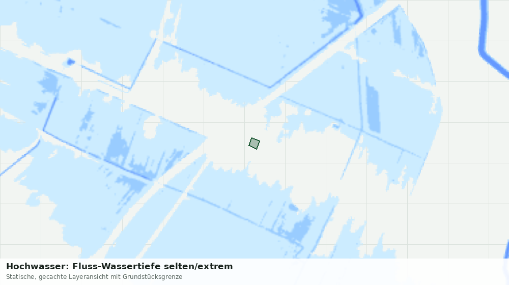 Statische Kartenansicht: Hochwasser: Fluss-Wassertiefe selten/extrem