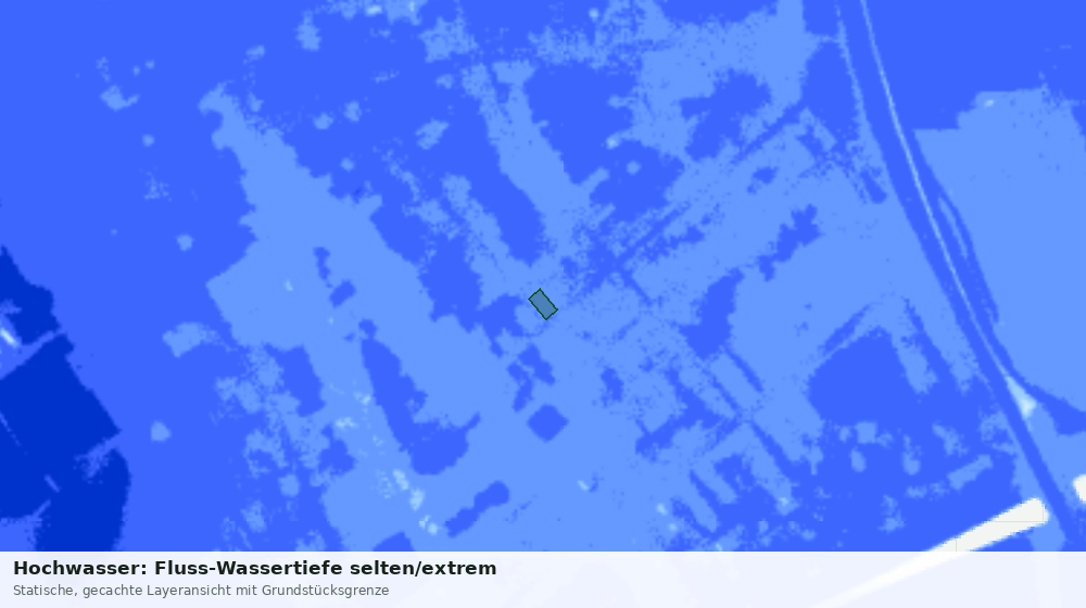 Statische Kartenansicht: Hochwasser: Fluss-Wassertiefe selten/extrem
