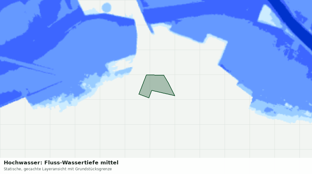 Statische Kartenansicht: Hochwasser: Fluss-Wassertiefe mittel