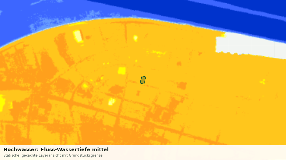 Statische Kartenansicht: Hochwasser: Fluss-Wassertiefe mittel
