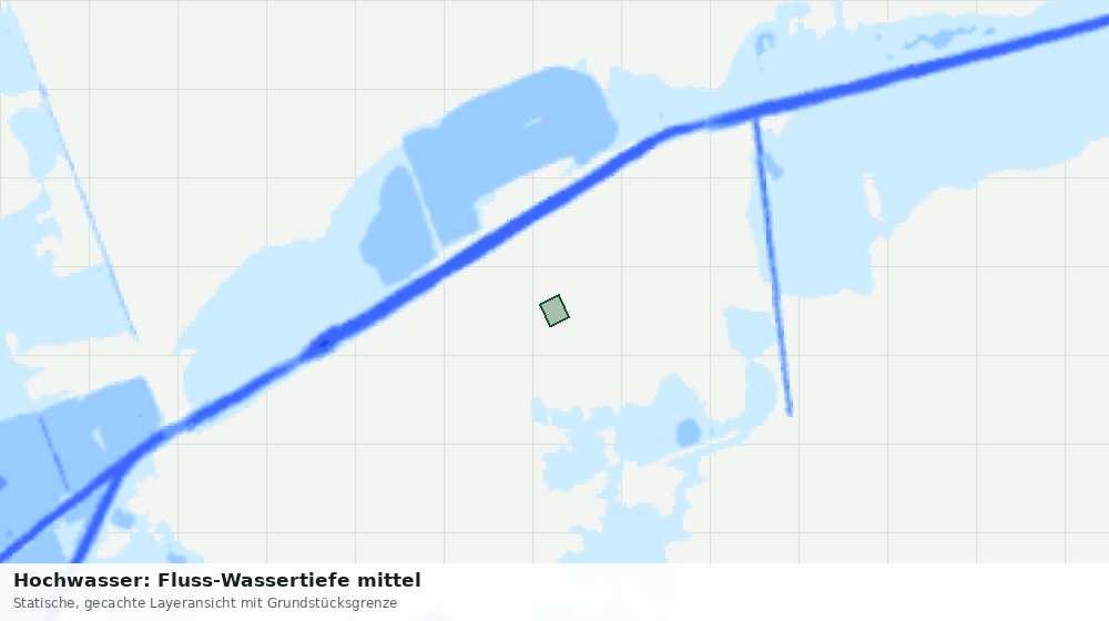 Statische Kartenansicht: Hochwasser: Fluss-Wassertiefe mittel