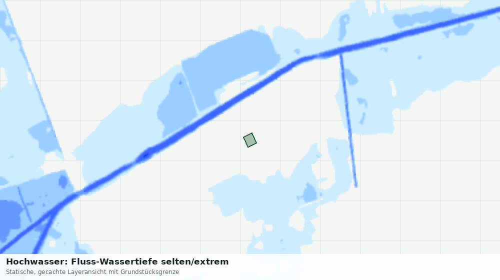 Statische Kartenansicht: Hochwasser: Fluss-Wassertiefe selten/extrem