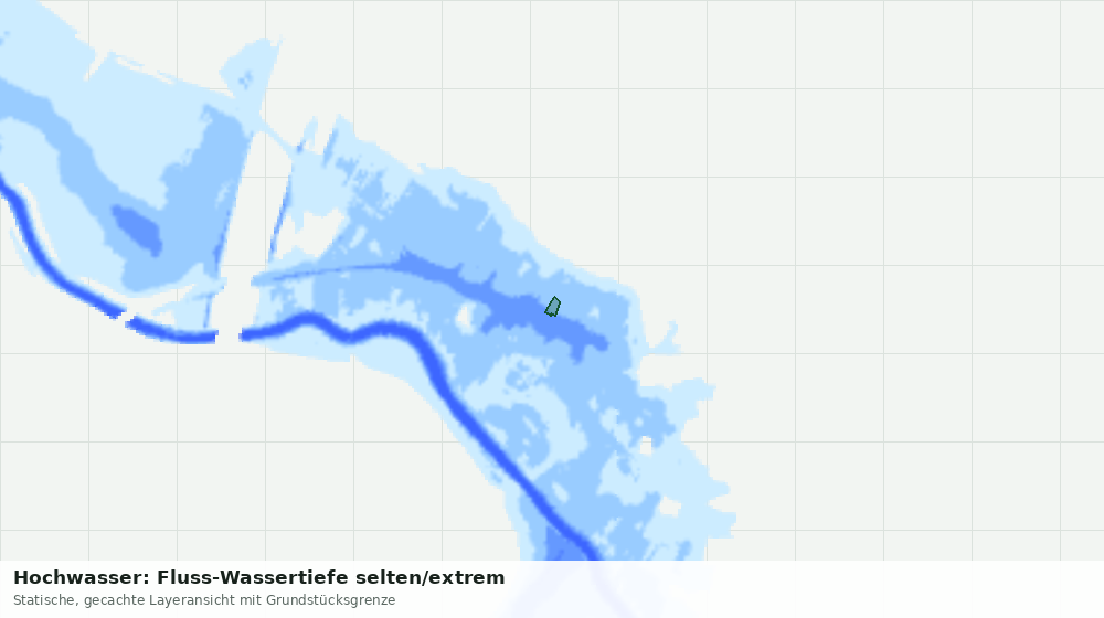 Statische Kartenansicht: Hochwasser: Fluss-Wassertiefe selten/extrem