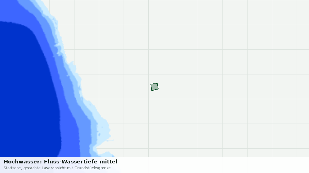 Statische Kartenansicht: Hochwasser: Fluss-Wassertiefe mittel