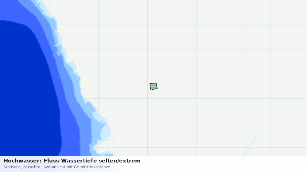 Statische Kartenansicht: Hochwasser: Fluss-Wassertiefe selten/extrem