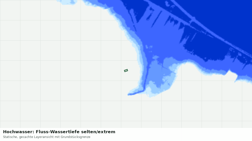 Statische Kartenansicht: Hochwasser: Fluss-Wassertiefe selten/extrem