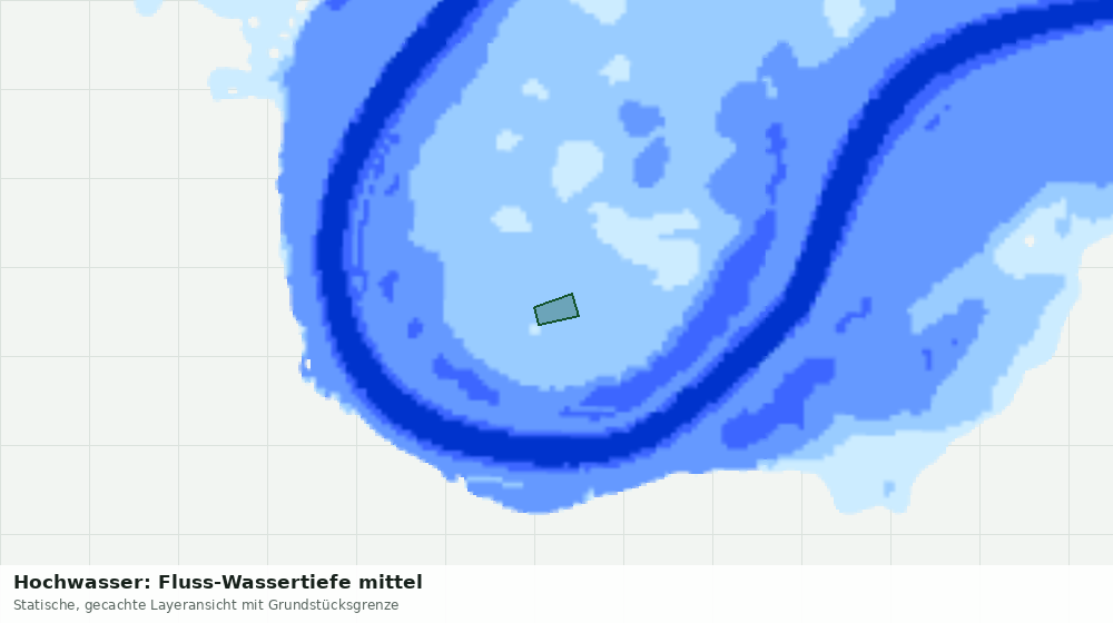 Statische Kartenansicht: Hochwasser: Fluss-Wassertiefe mittel