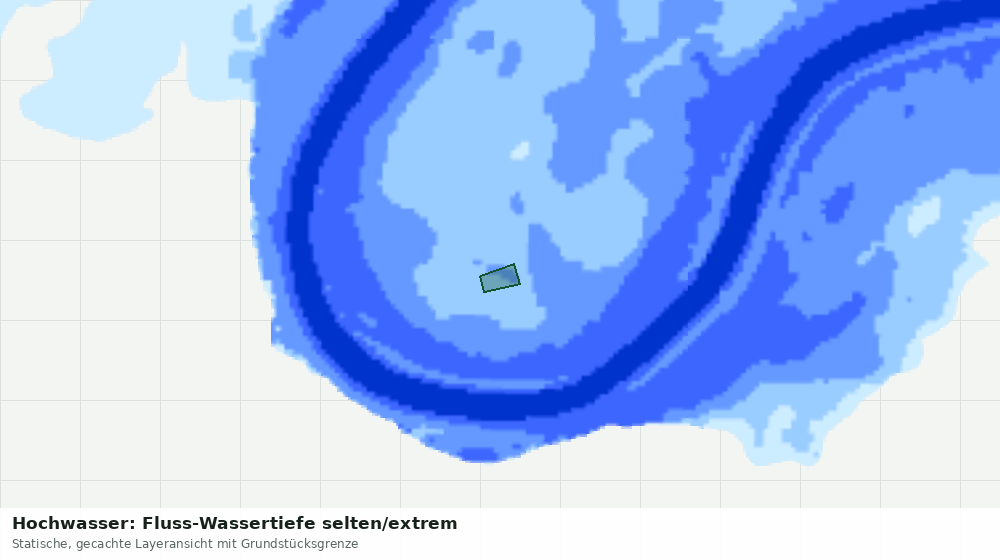 Statische Kartenansicht: Hochwasser: Fluss-Wassertiefe selten/extrem