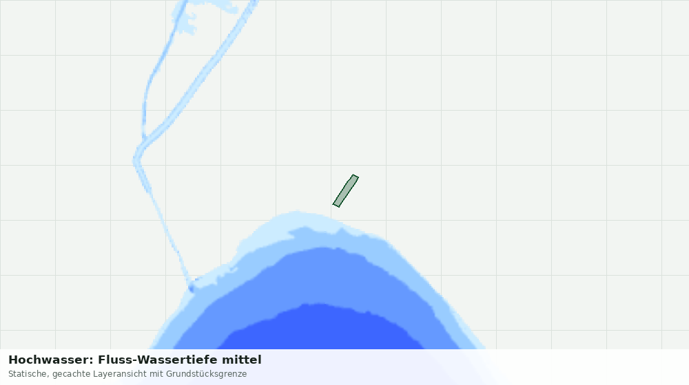 Statische Kartenansicht: Hochwasser: Fluss-Wassertiefe mittel