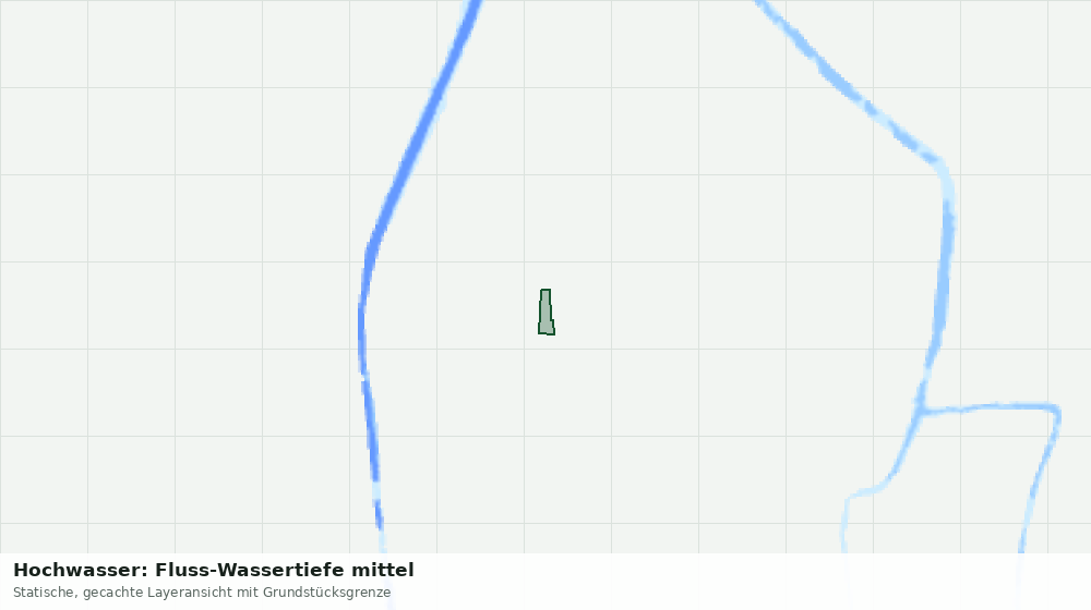 Statische Kartenansicht: Hochwasser: Fluss-Wassertiefe mittel