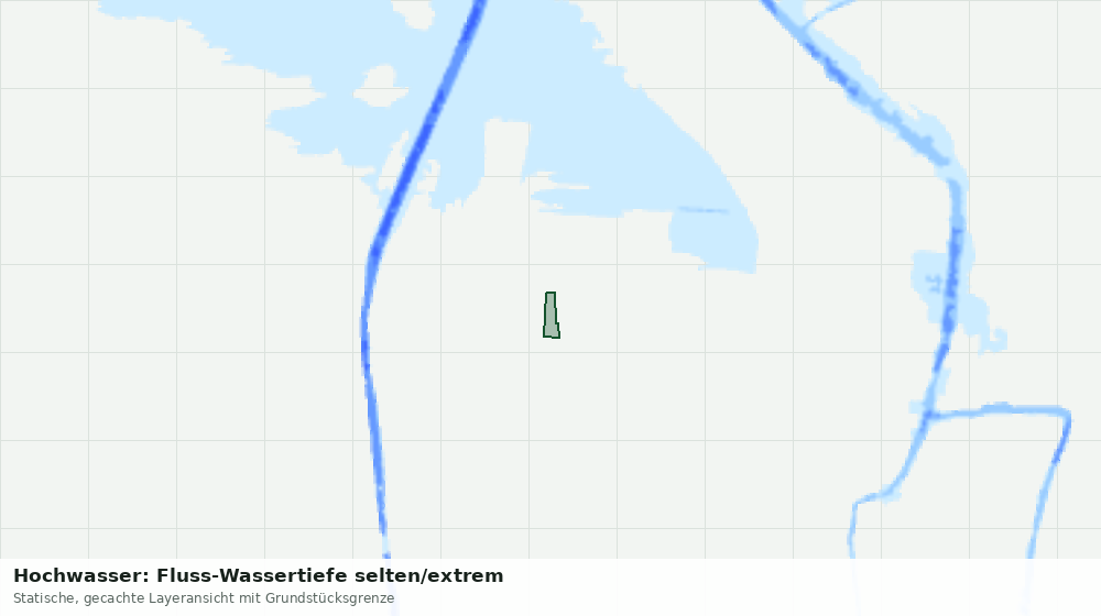 Statische Kartenansicht: Hochwasser: Fluss-Wassertiefe selten/extrem