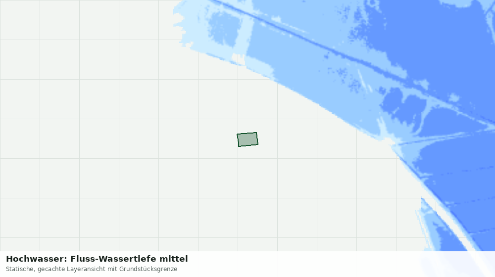 Statische Kartenansicht: Hochwasser: Fluss-Wassertiefe mittel