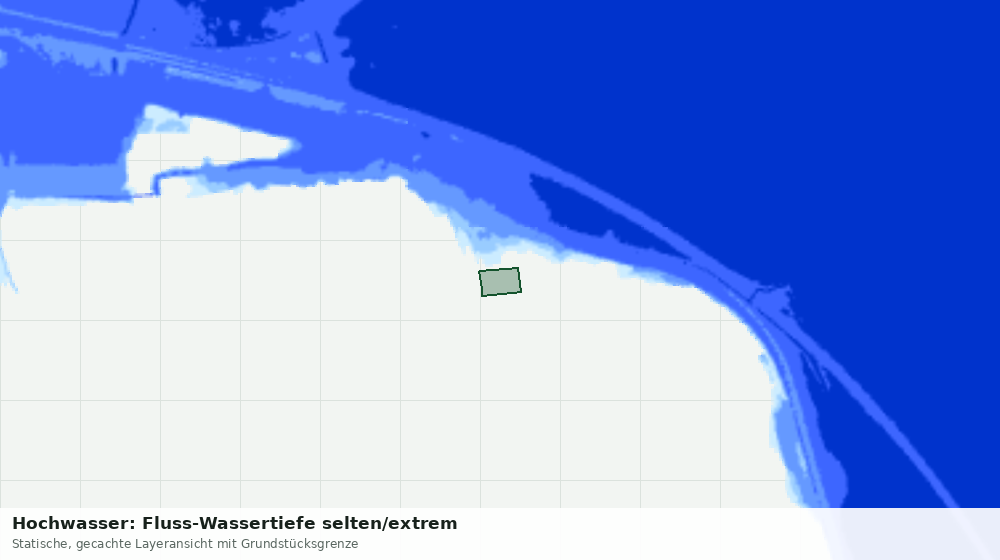 Statische Kartenansicht: Hochwasser: Fluss-Wassertiefe selten/extrem