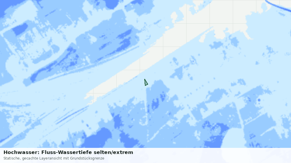 Statische Kartenansicht: Hochwasser: Fluss-Wassertiefe selten/extrem