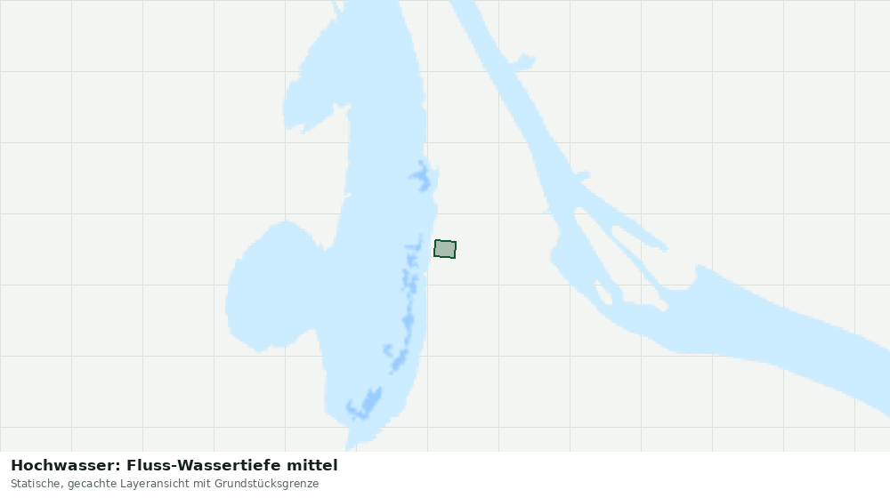 Statische Kartenansicht: Hochwasser: Fluss-Wassertiefe mittel
