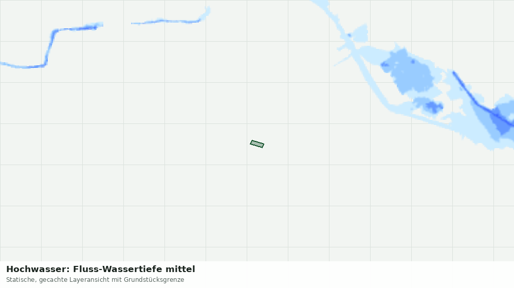 Statische Kartenansicht: Hochwasser: Fluss-Wassertiefe mittel