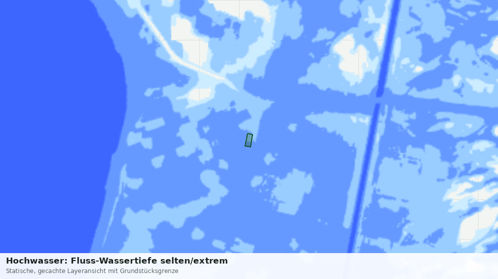 Statische Kartenansicht: Hochwasser: Fluss-Wassertiefe selten/extrem