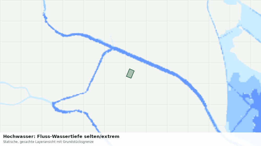 Statische Kartenansicht: Hochwasser: Fluss-Wassertiefe selten/extrem