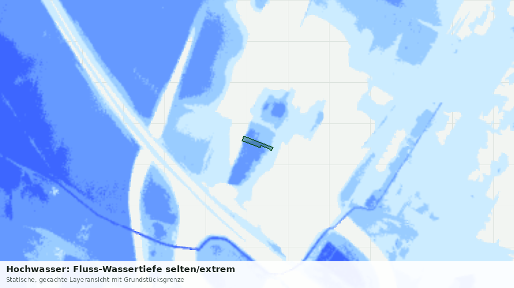 Statische Kartenansicht: Hochwasser: Fluss-Wassertiefe selten/extrem