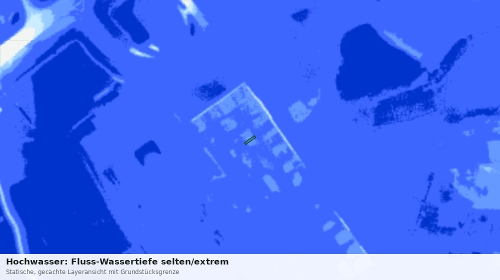 Statische Kartenansicht: Hochwasser: Fluss-Wassertiefe selten/extrem
