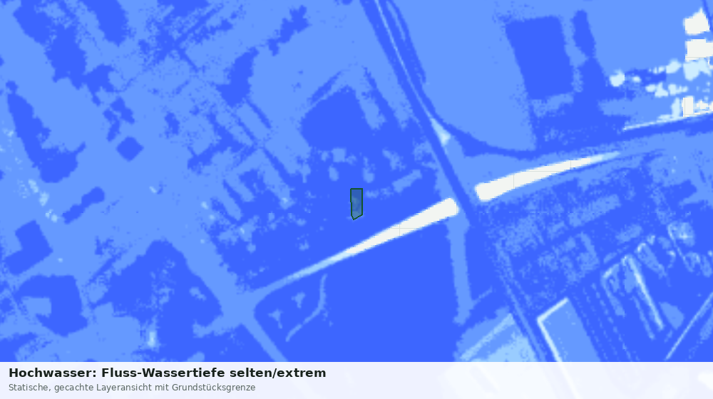 Statische Kartenansicht: Hochwasser: Fluss-Wassertiefe selten/extrem