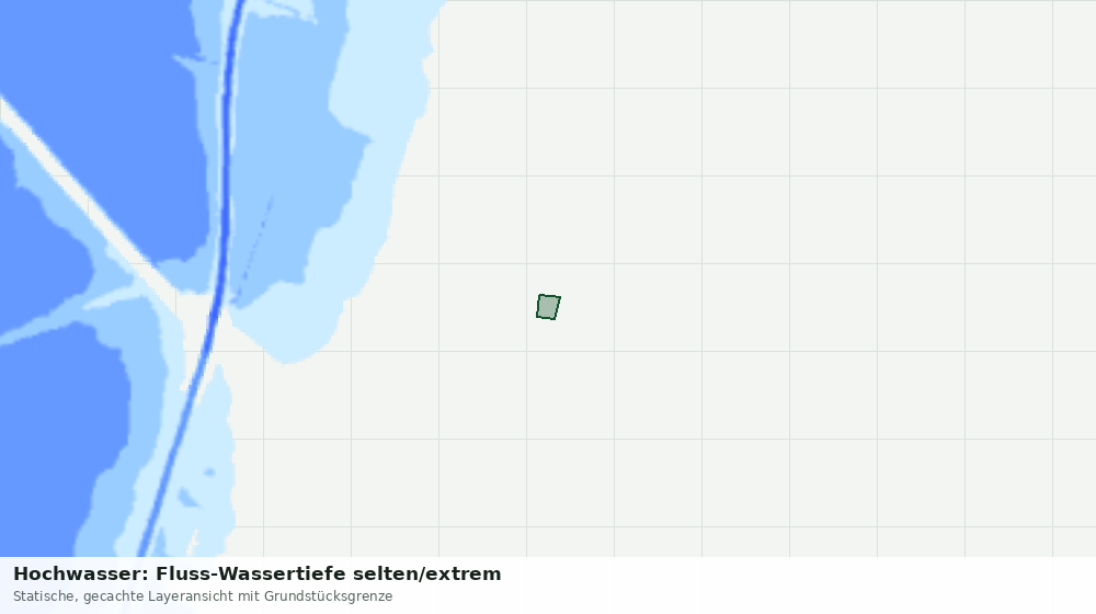 Statische Kartenansicht: Hochwasser: Fluss-Wassertiefe selten/extrem